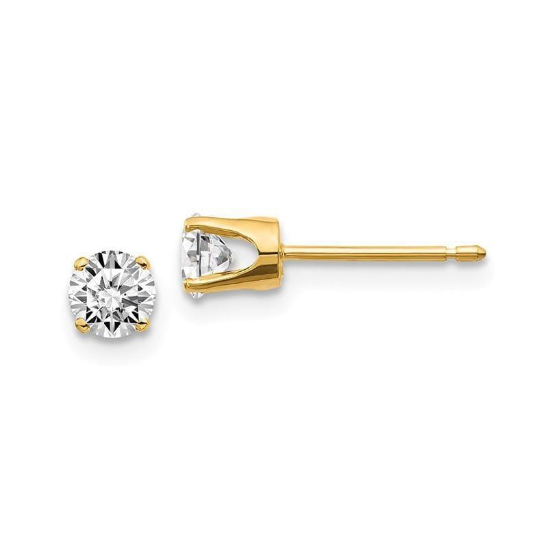 14ky .50ct. I2 K-L Diamond Stud Push-on Post Earrings - Seattle Gold Grillz