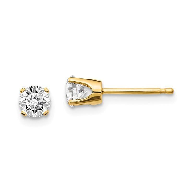 14ky .60ct. I2 K-L Diamond Stud Push-on Post Earrings - Seattle Gold Grillz