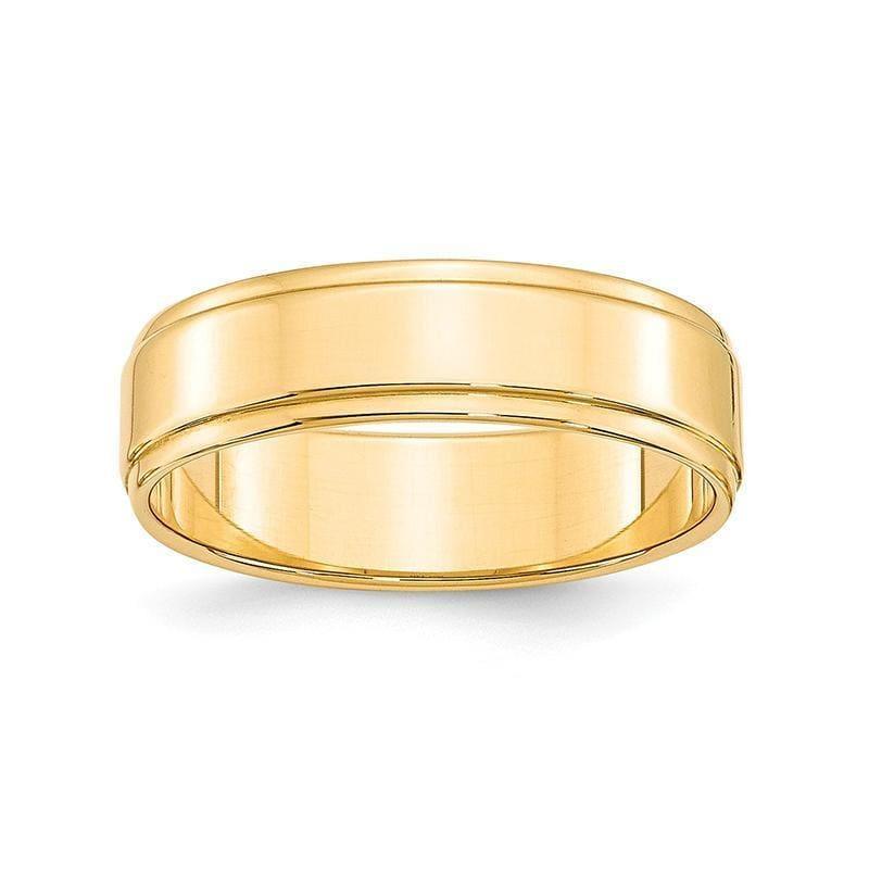 14KY 6mm Flat with Step Edge Band - Seattle Gold Grillz