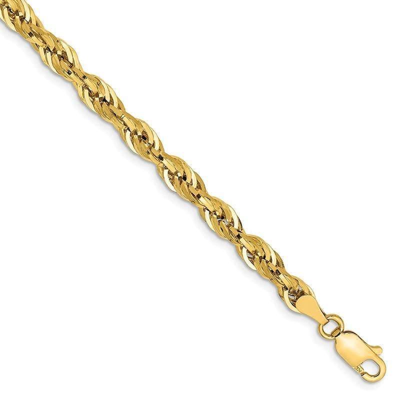 14ky 7 Inch 4.25mm Hollow Rope Bracelet - Seattle Gold Grillz