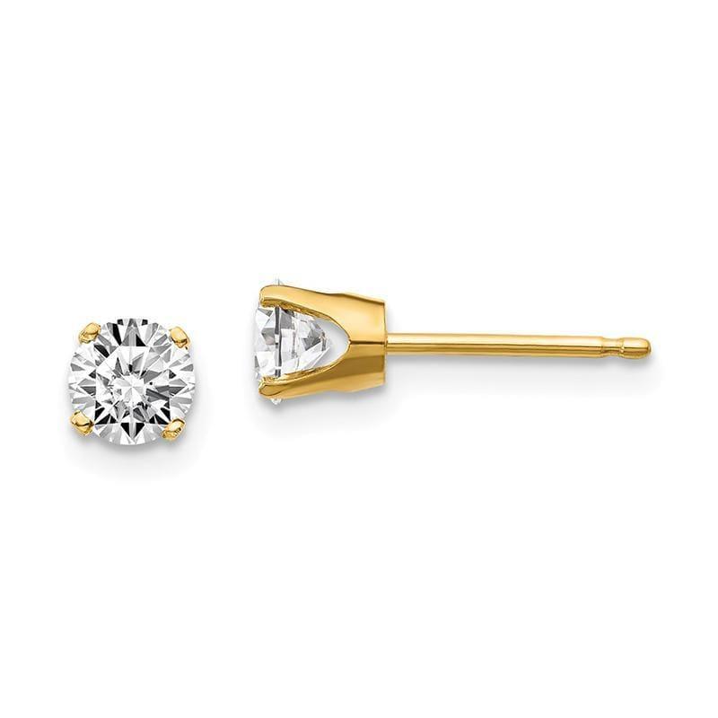 14ky .70ct. I2 K-L Diamond Stud Push-on Post Earrings - Seattle Gold Grillz