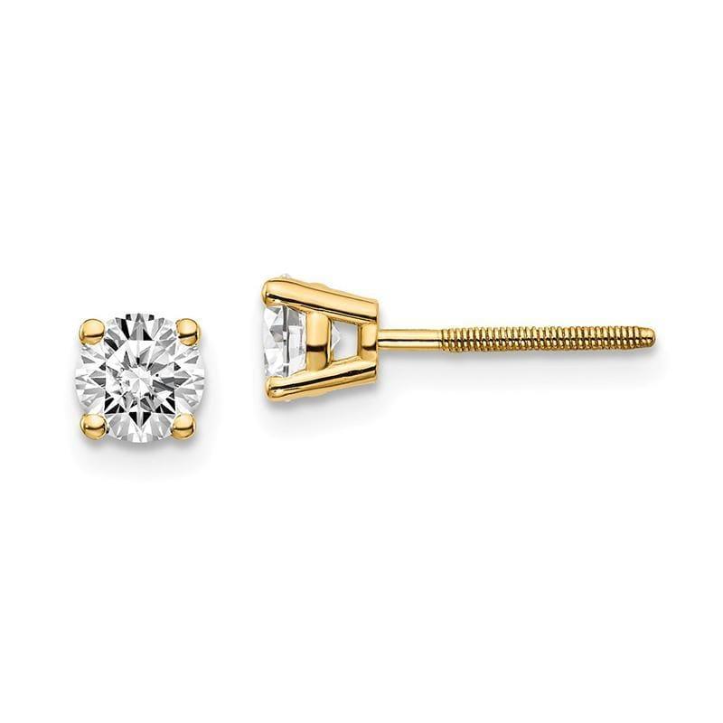 14ky .70ct. SI3 G-I Diamond Stud Thread on-off Post Earrings - Seattle Gold Grillz