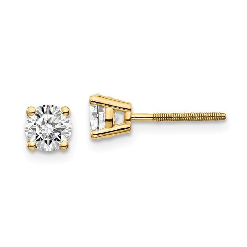14ky .75ct. SI3 G-I Diamond Stud Thread on-off Post Earrings - Seattle Gold Grillz