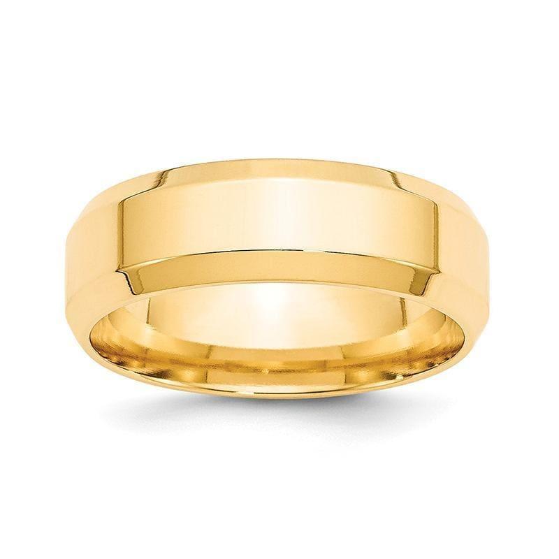 14KY 7mm Bevel Edge Comfort Fit Band - Seattle Gold Grillz