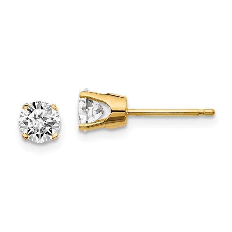 14ky .85ct. I2 K-L Diamond Stud Push-on Post Earrings - Seattle Gold Grillz