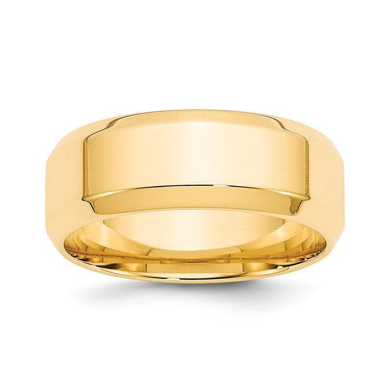 14KY 8mm Bevel Edge Comfort Fit Band - Seattle Gold Grillz