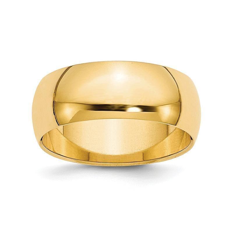 14KY 8mm Half Round Band - Seattle Gold Grillz