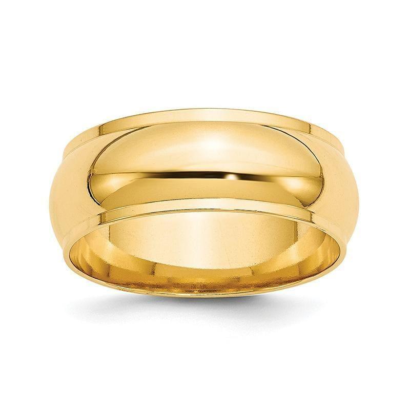 14KY 8mm Half Round with Edge Band - Seattle Gold Grillz