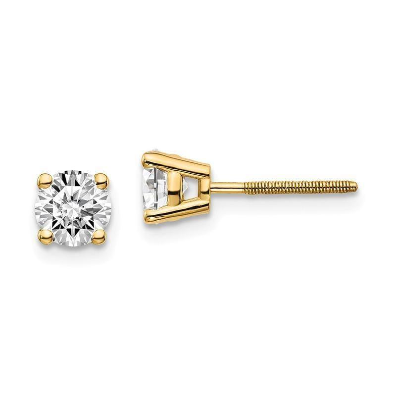 14ky .95ct. SI3 G-I Diamond Stud Thread on-off Post Earrings - Seattle Gold Grillz