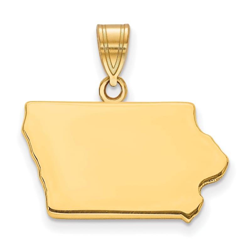 14KY IA State Pendant Bail Only - Seattle Gold Grillz