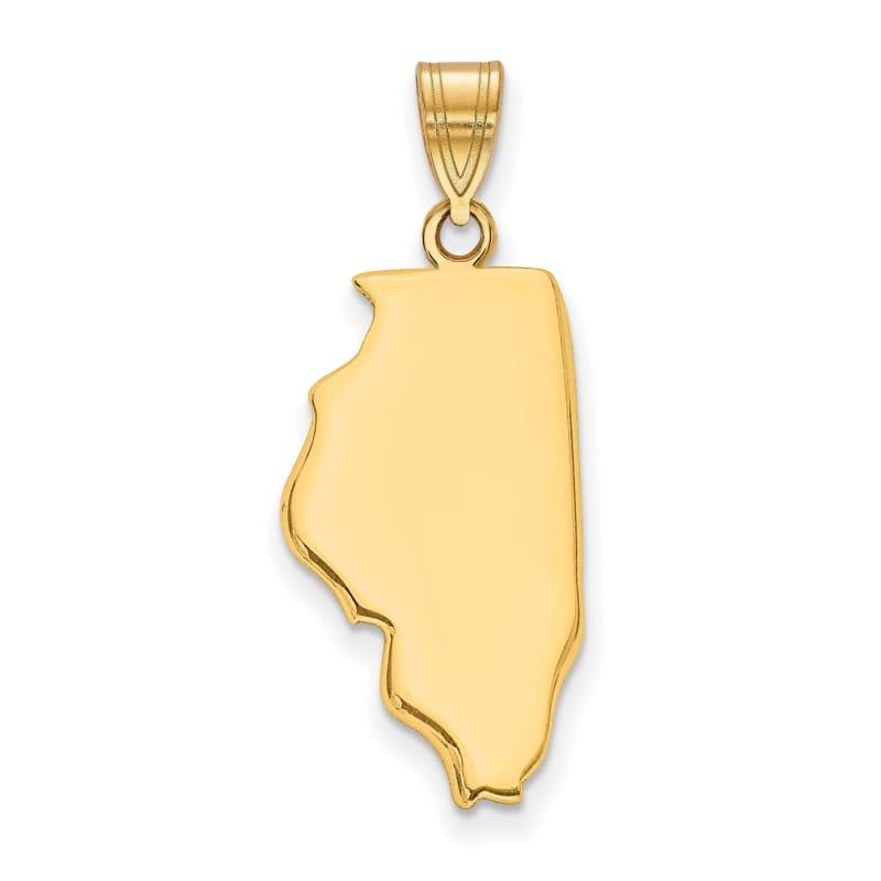 14KY IL State Pendant Bail Only - Seattle Gold Grillz
