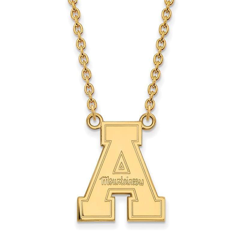 14ky LogoArt Appalachian State University Large Pendant w-Necklace - Seattle Gold Grillz