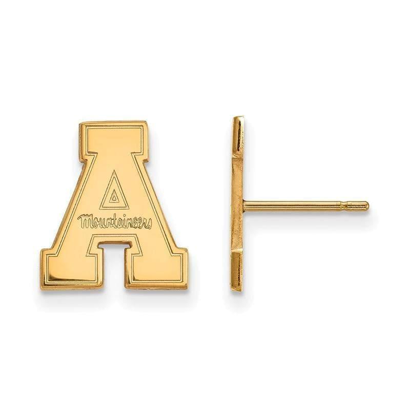 14ky LogoArt Appalachian State University Small Post Earrings - Seattle Gold Grillz