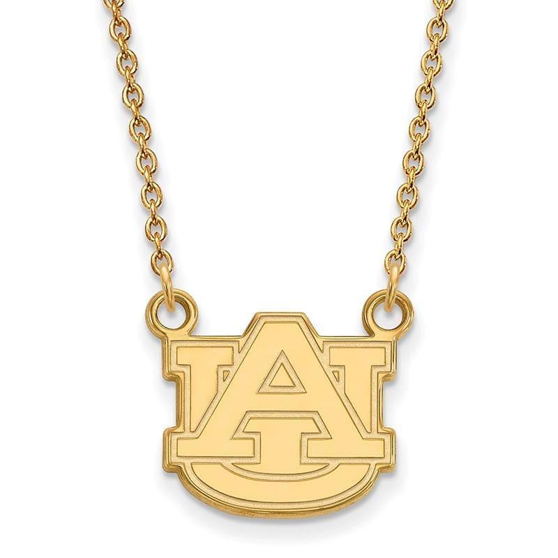 14ky LogoArt Auburn University Small Pendant w-Necklace - Seattle Gold Grillz