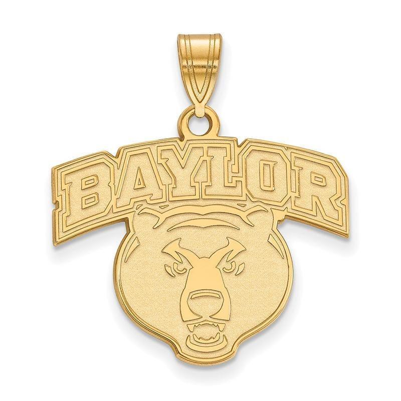 14ky LogoArt Baylor University Large Pendant - Seattle Gold Grillz