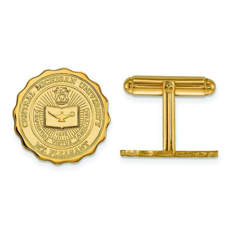 14ky LogoArt Central Michigan University Crest Cuff Link - Seattle Gold Grillz