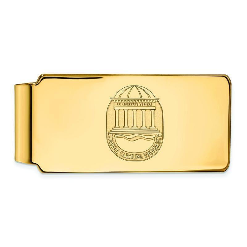 14ky LogoArt Coastal Carolina University Money Clip Crest - Seattle Gold Grillz