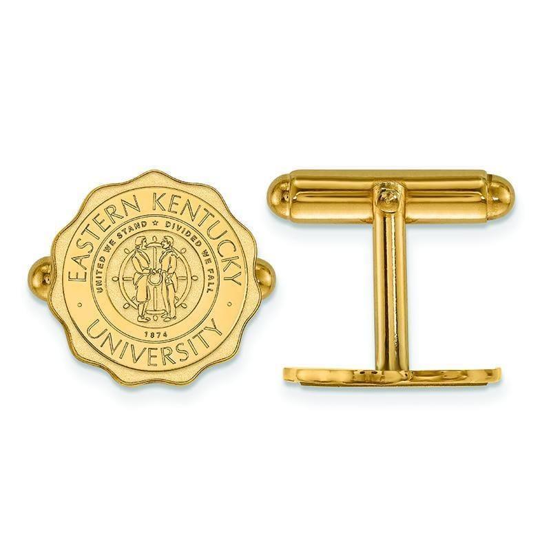 14ky LogoArt Eastern Kentucky University Crest Cuff Link - Seattle Gold Grillz