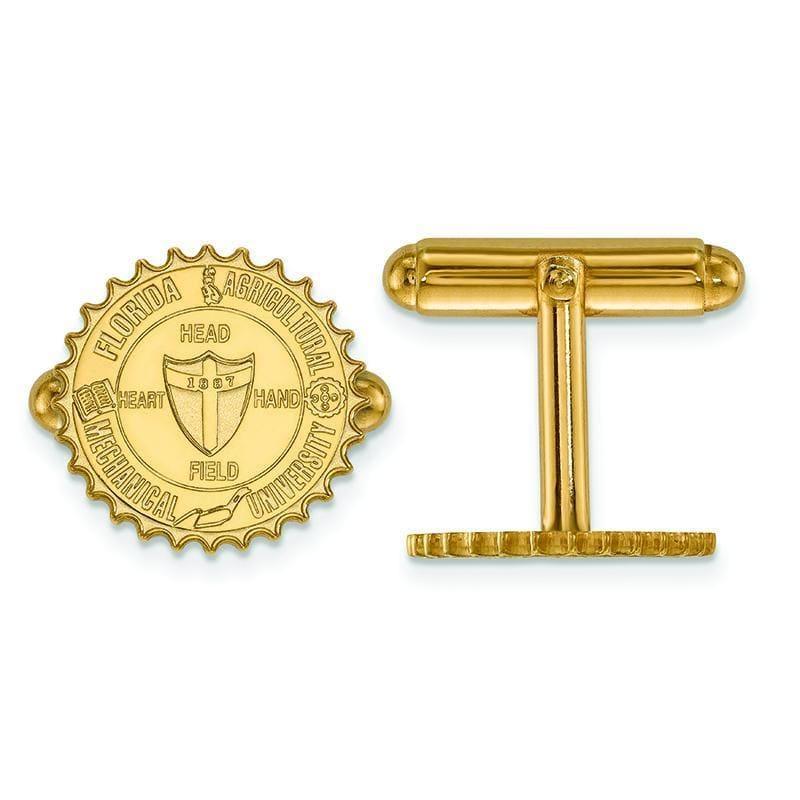 14ky LogoArt Florida A&M University Crest Cuff Link - Seattle Gold Grillz
