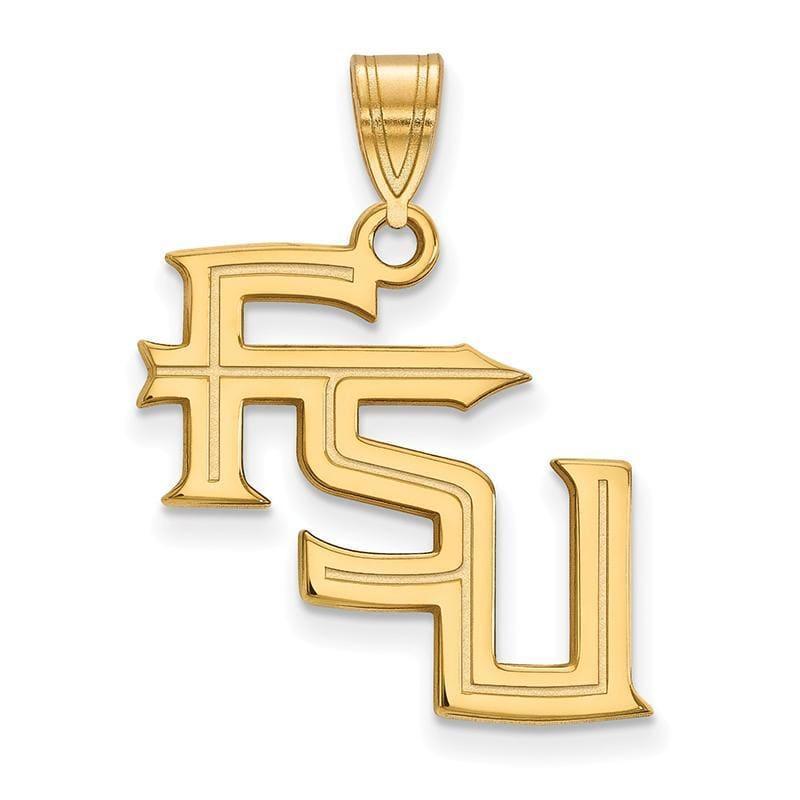 14ky LogoArt Florida State University Large Pendant - Seattle Gold Grillz