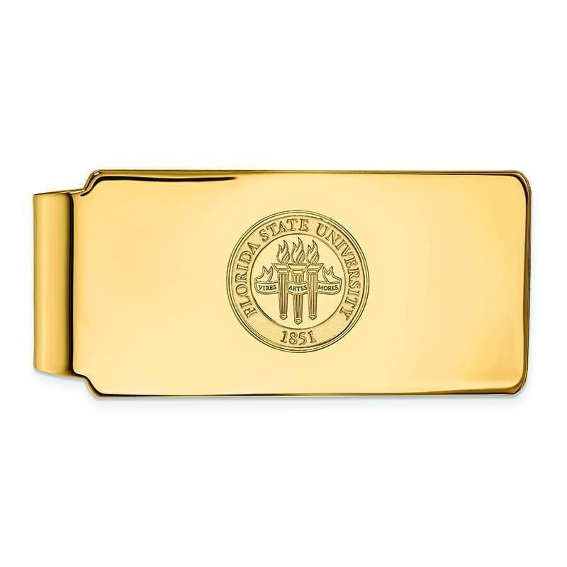 14ky LogoArt Florida State University Money Clip Crest - Seattle Gold Grillz