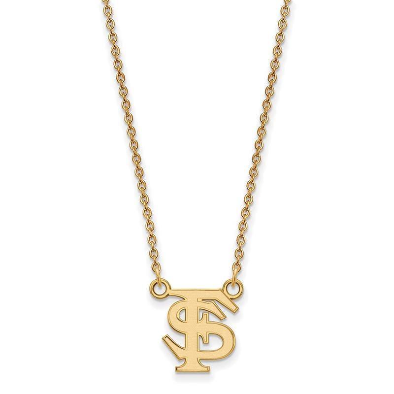14ky LogoArt Florida State University Small Pendant w-Necklace - Seattle Gold Grillz