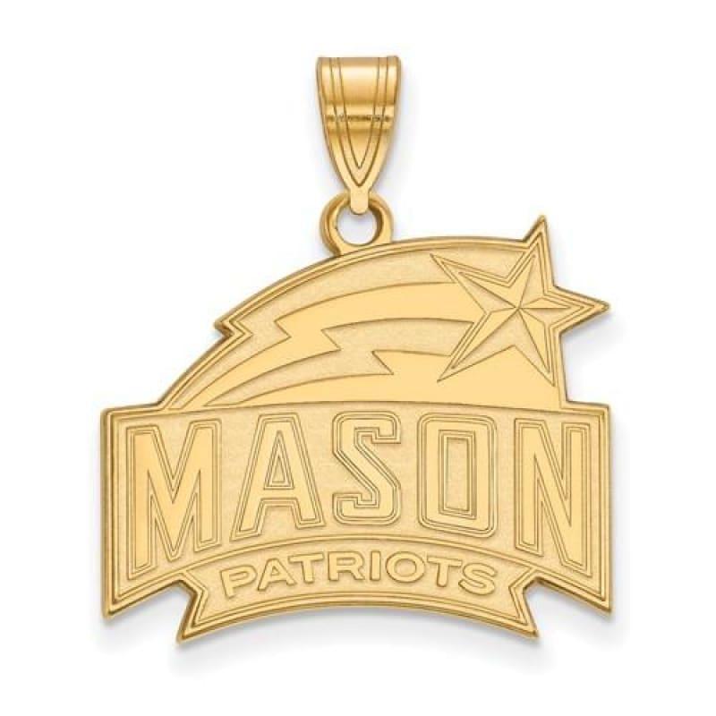 14ky LogoArt George Mason University Large Pendant - Seattle Gold Grillz