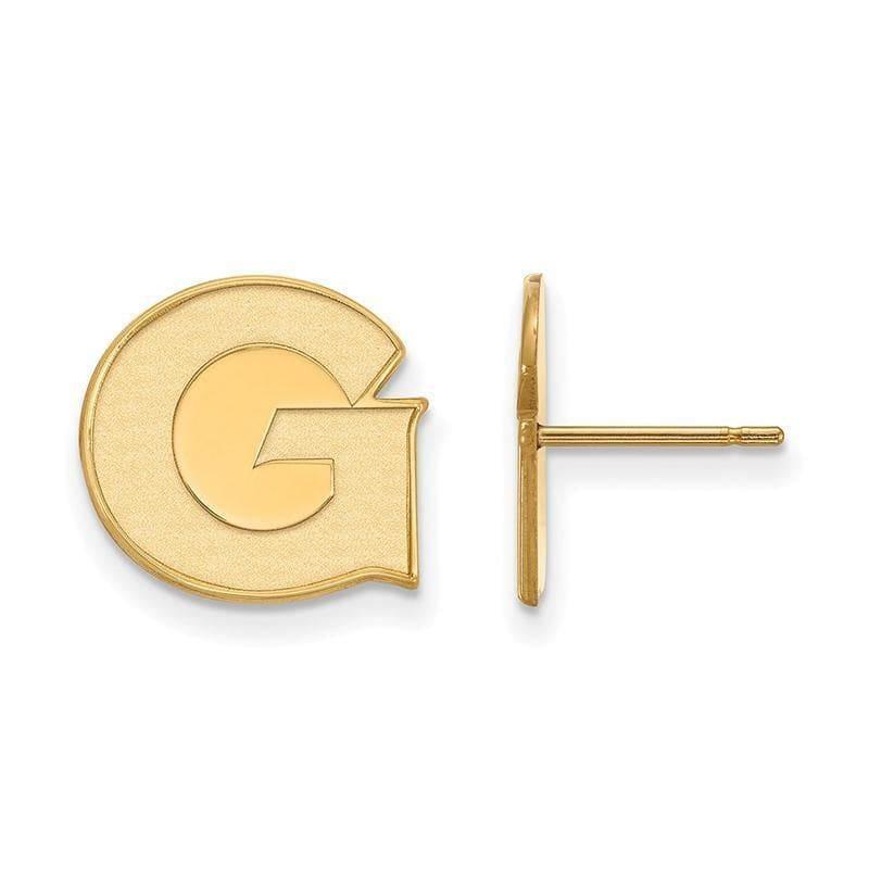 14ky LogoArt Georgetown University Small Post Earrings - Seattle Gold Grillz