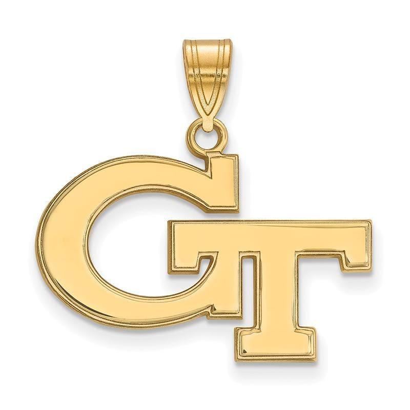 14ky LogoArt Georgia Institute of Technology Medium Pendant - Seattle Gold Grillz