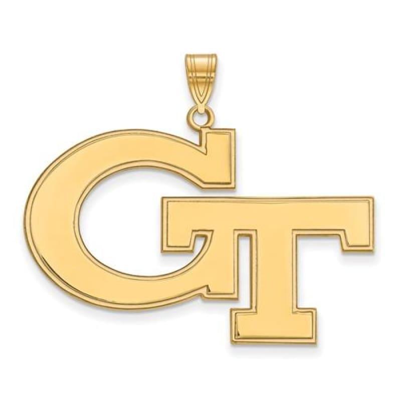14ky LogoArt Georgia Institute of Technology XL Pendant - Seattle Gold Grillz