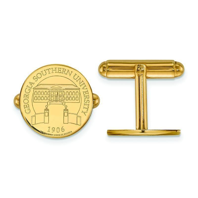 14ky LogoArt Georgia Southern University Crest Disc Cuff Link - Seattle Gold Grillz