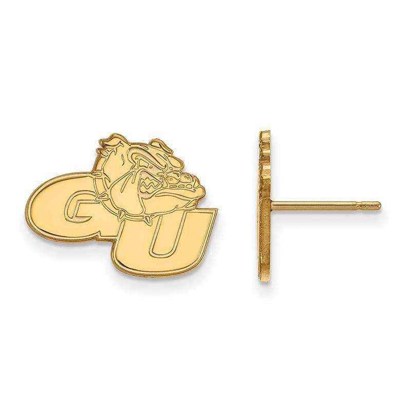 14ky LogoArt Gonzaga University Small Post Earrings - Seattle Gold Grillz