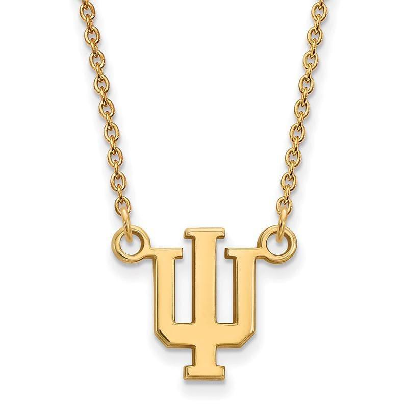 14ky LogoArt Indiana University Small Pendant w-Necklace - Seattle Gold Grillz