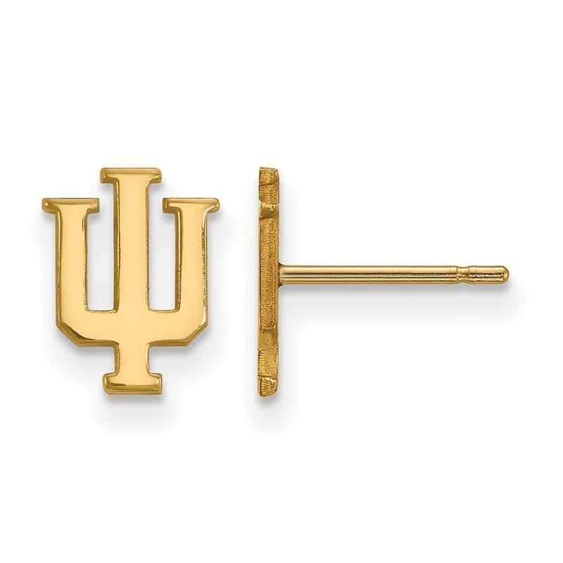 14ky LogoArt Indiana University XS Post Earrings - Seattle Gold Grillz