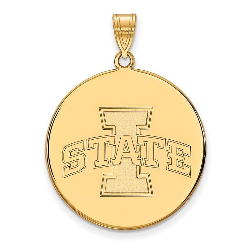 14ky LogoArt Iowa State University XL Disc Pendant - Seattle Gold Grillz