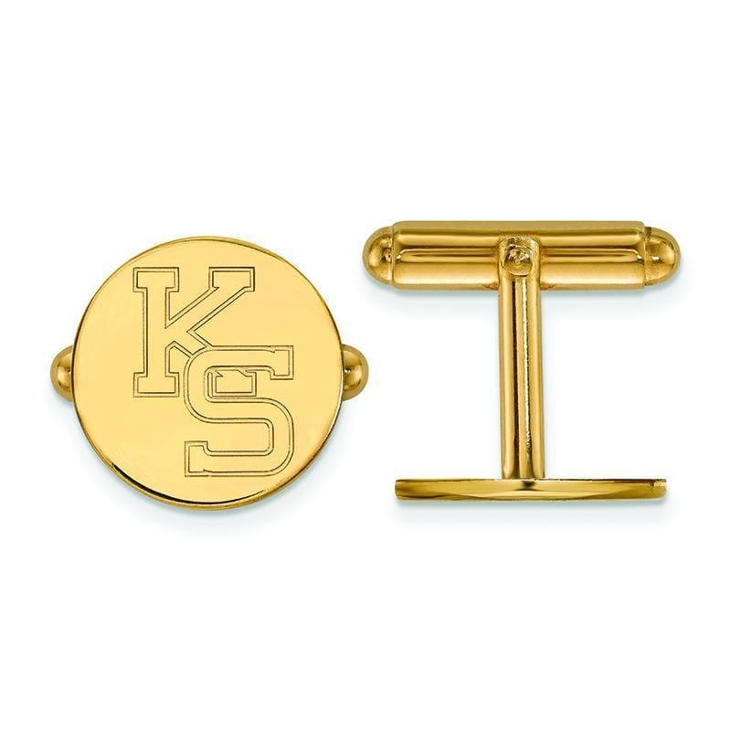 14ky LogoArt Kansas State University Cuff Link - Seattle Gold Grillz