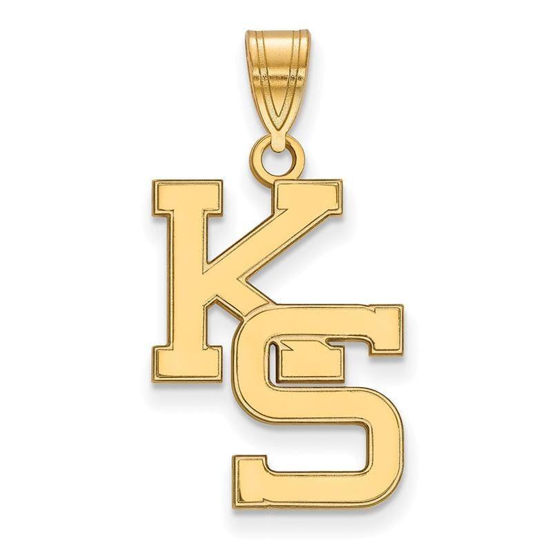 14ky LogoArt Kansas State University Large Pendant - Seattle Gold Grillz