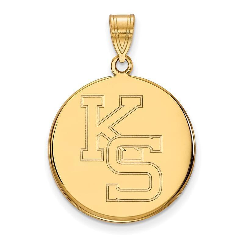 14ky LogoArt Kansas State University Large Pendant - Seattle Gold Grillz