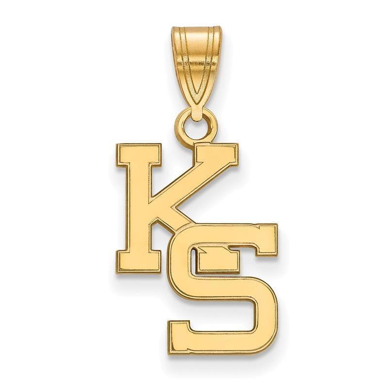 14ky LogoArt Kansas State University Medium Pendant - Seattle Gold Grillz