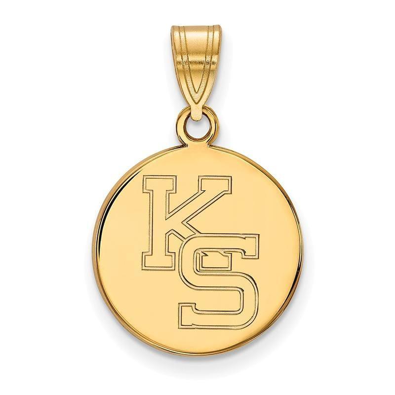 14ky LogoArt Kansas State University Medium Pendant - Seattle Gold Grillz