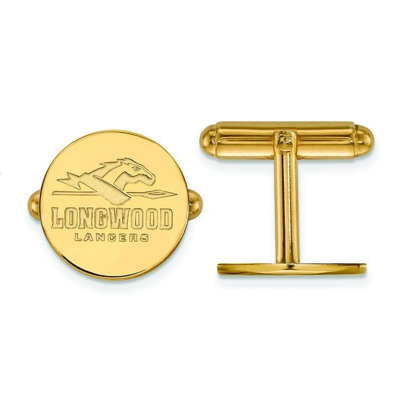 14ky LogoArt Longwood University Cuff Link - Seattle Gold Grillz
