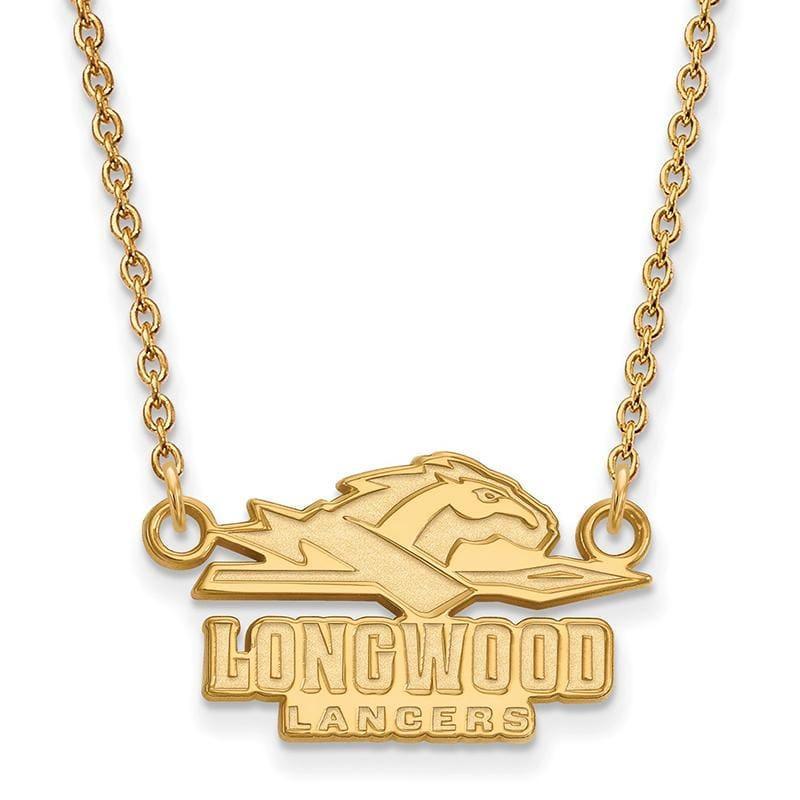 14ky LogoArt Longwood University Small Pendant w-Necklace - Seattle Gold Grillz
