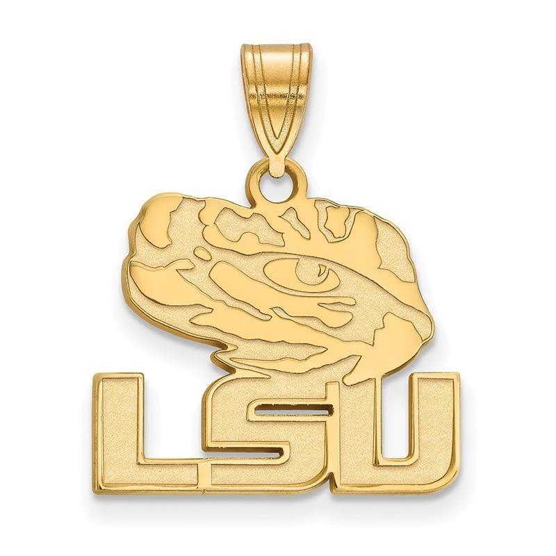 14ky LogoArt Louisiana State University Medium Pendant - Seattle Gold Grillz