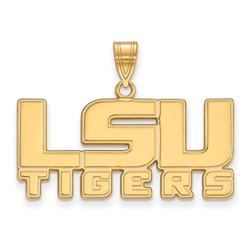 14ky LogoArt Louisiana State University Medium Pendant - Seattle Gold Grillz