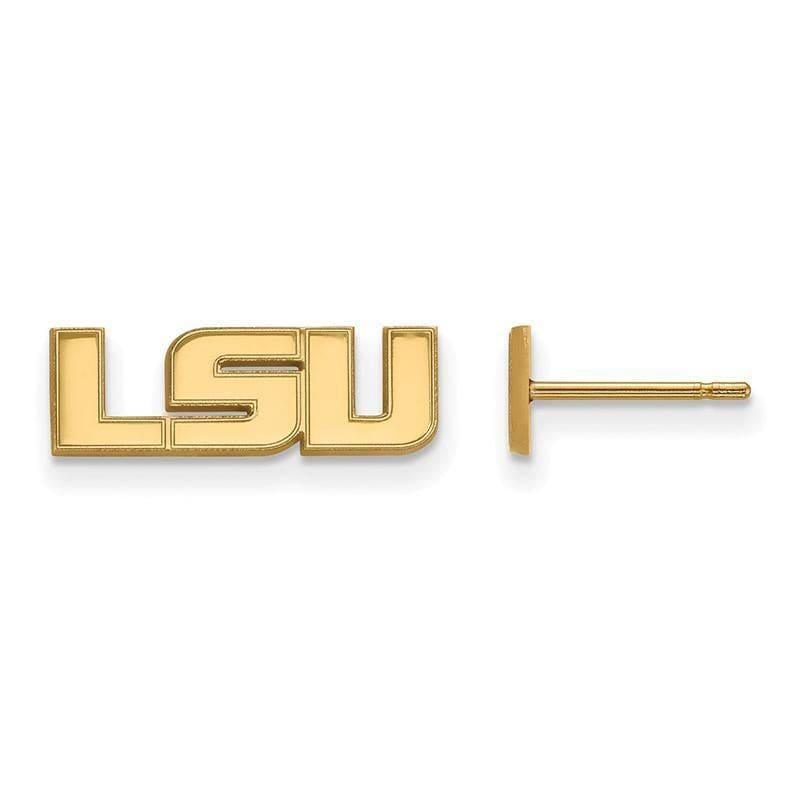 14ky LogoArt Louisiana State University Xs Post Earrings - Seattle Gold Grillz