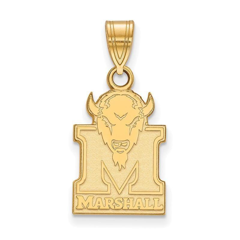 14ky LogoArt Marshall University Medium Pendant - Seattle Gold Grillz