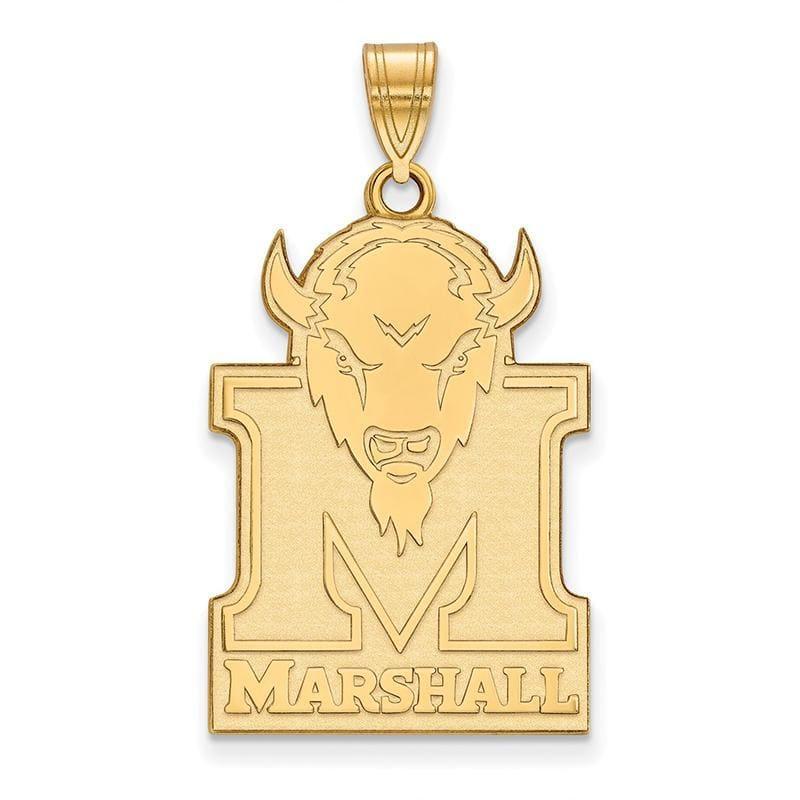 14ky LogoArt Marshall University XL Pendant - Seattle Gold Grillz
