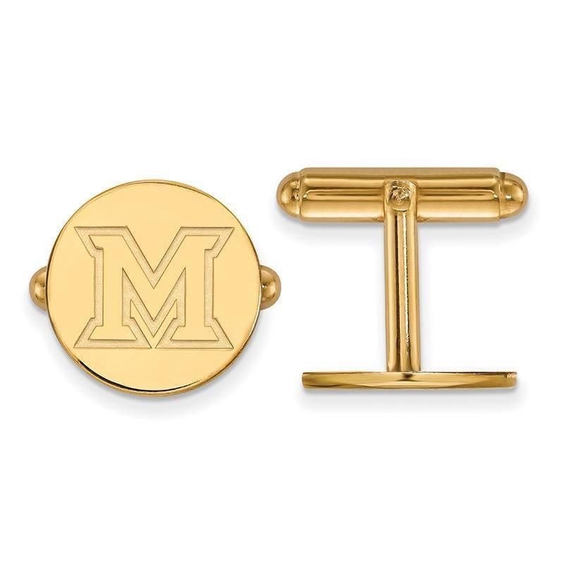 14ky LogoArt Miami University Cuff Link - Seattle Gold Grillz