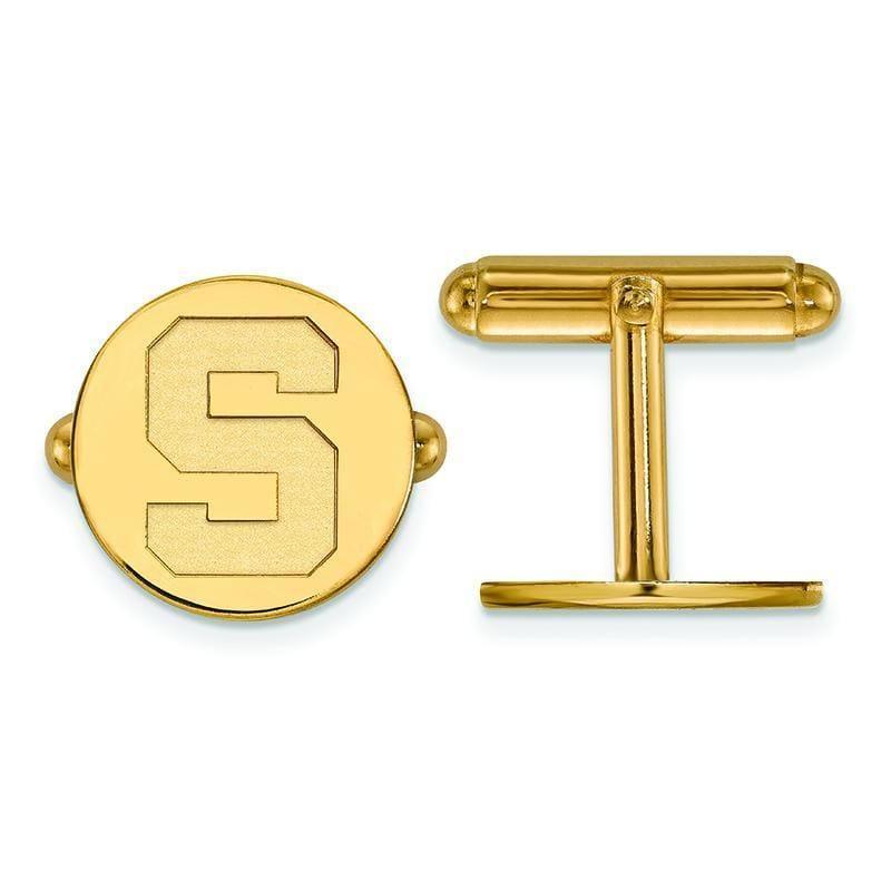 14ky LogoArt Michigan State University Cuff Link - Seattle Gold Grillz