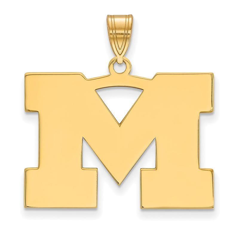 14ky LogoArt Michigan (Univ Of) Large Pendant - Seattle Gold Grillz